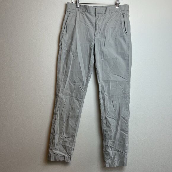 Everlane Pants Men’s 32x32 Gray Chino Straight Pockets Casual Zip Classic Preppy - Picture 1 of 11